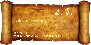 Lakner Veron névjegykártya